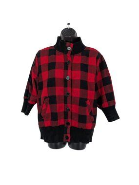 Vintage Torrid Buffalo Plaid Sweater Jacket Button Front Cozy Y2K Grunge Size 1X